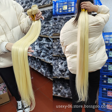 Cheap raw human 613 virgin russian blonde hair bundles,613 human hair weave extensions blonde,613 cuticle aligned hair human